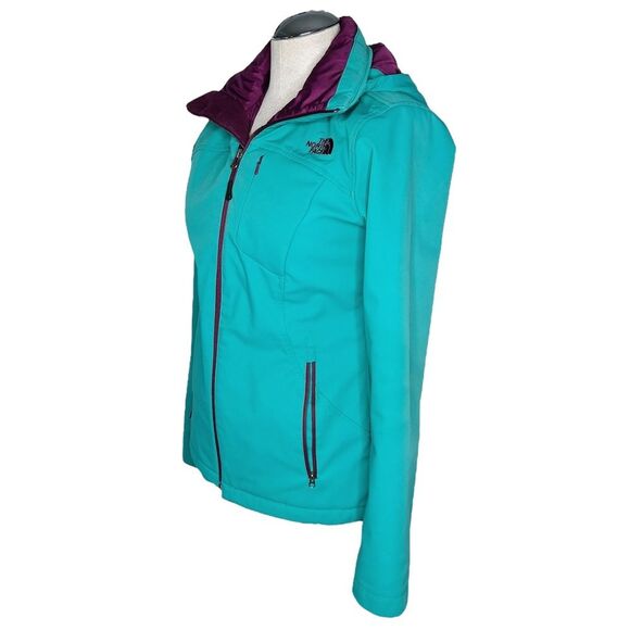 The North Face Apex Elevation Jacket XS * Green Purple Removable Hood Coat TNF - Picture 3 of 13
